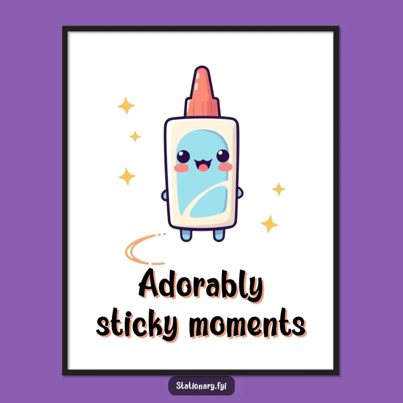 Funny Glue Stick Poster: Add Sparkle and Humor to Your Walls!