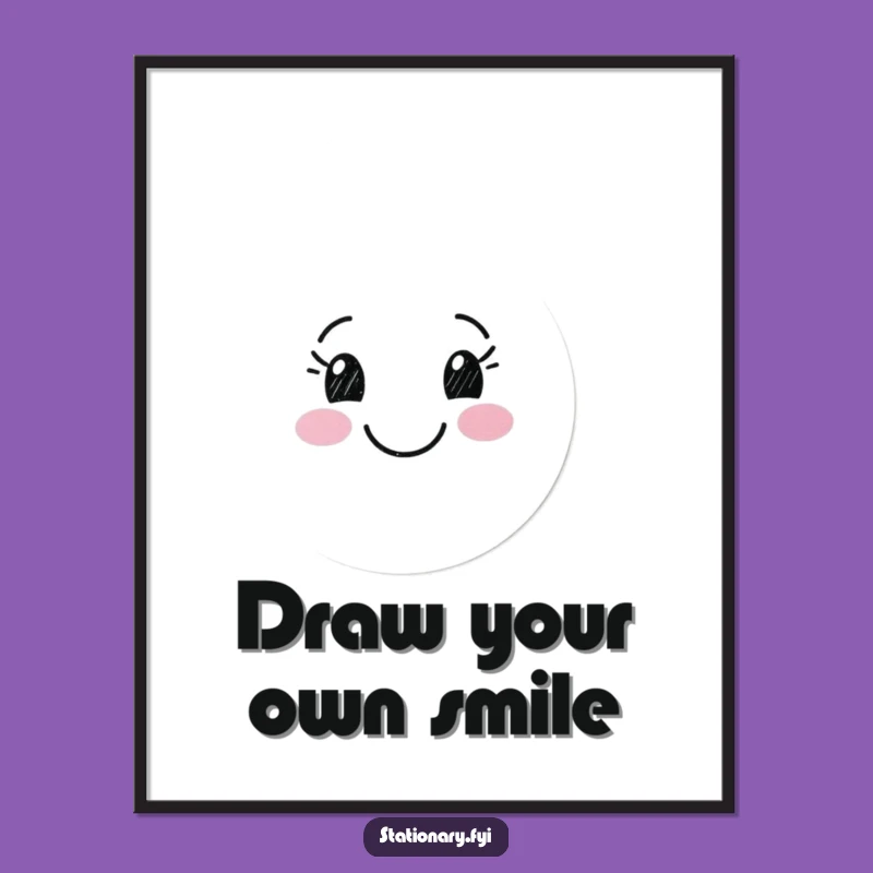Funny Marker Drawing Joy Poster - Brighten Your Walls with Art