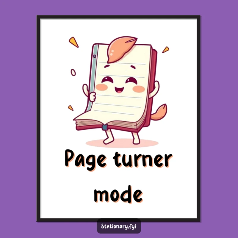 Funny Notebook Poster: Joyful Reader, Fast Paced Decor Gift