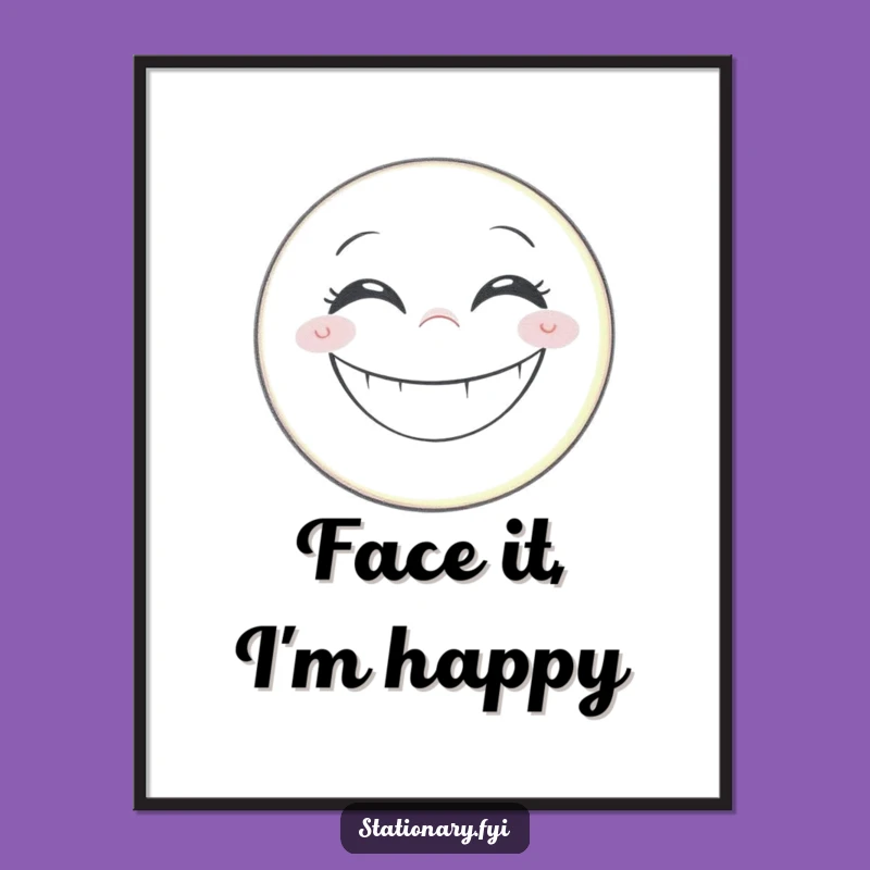 Funny Pencil Drawing Smiley Face Poster - Hilarious Art for Your Walls