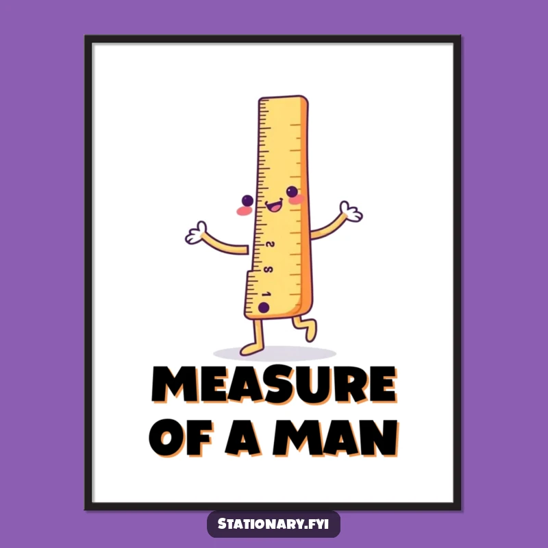 Funny Ruler Dance Poster: Straight-Laced Art for a Hilarious Home