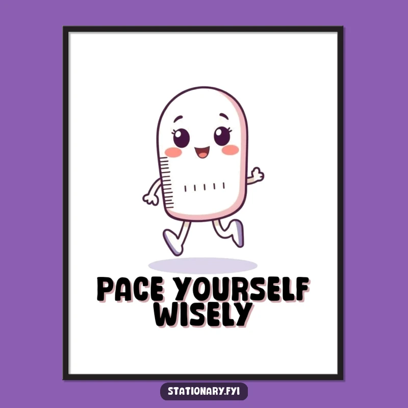 Funny Ruler Measuring Steps Poster - Wall Art for Precise Minds