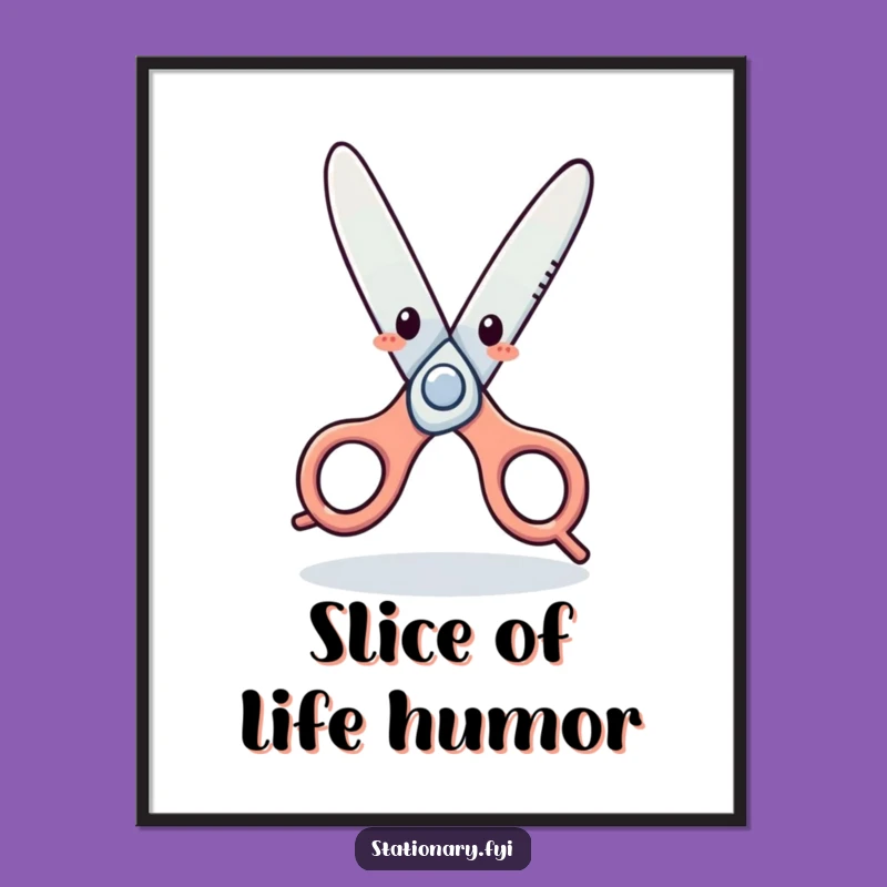 Funny Scissors Dance Poster: Hilarious Wall Art for a Cheerful Vibe