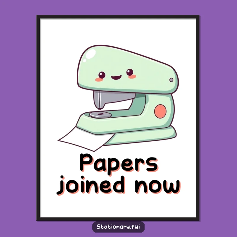 Funny Stapler Poster - Decorate with Energetic Fastening Art, Hilarious Wall Decor, Great Gift!