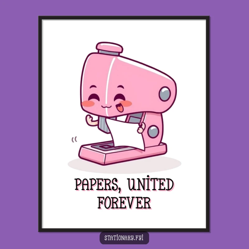 Funny Stapler Poster: Workplace Humor Gift to Brighten Any Office Wall