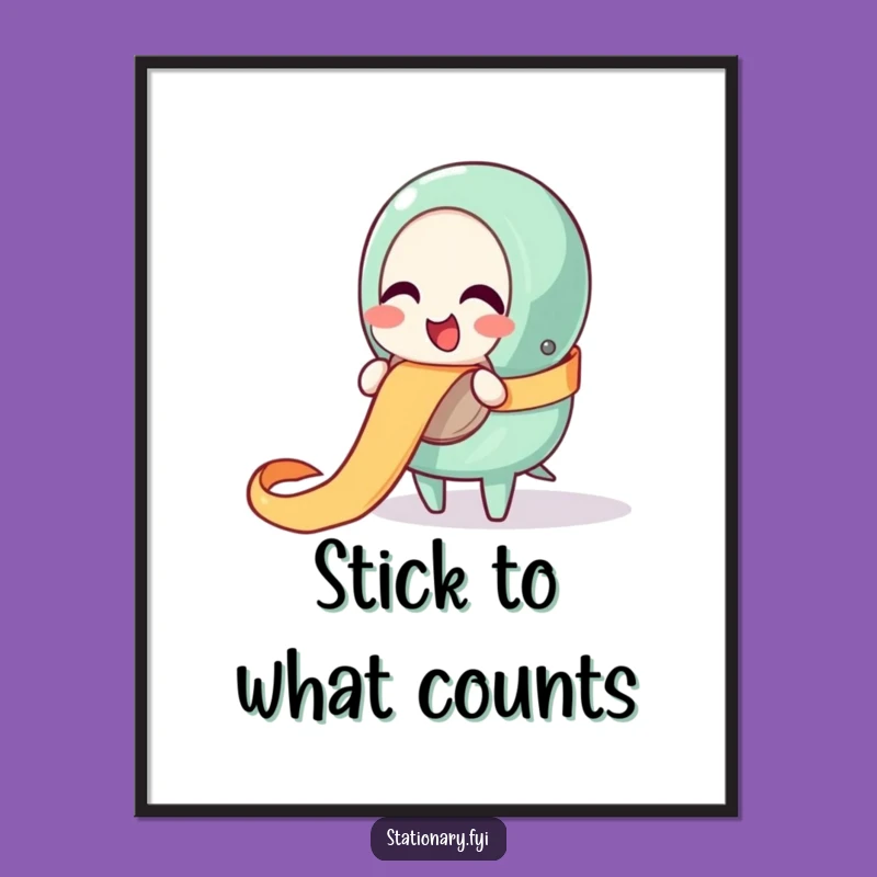 Funny Tape Dispenser Ribbon Poster - Joyful Wall Art Decor