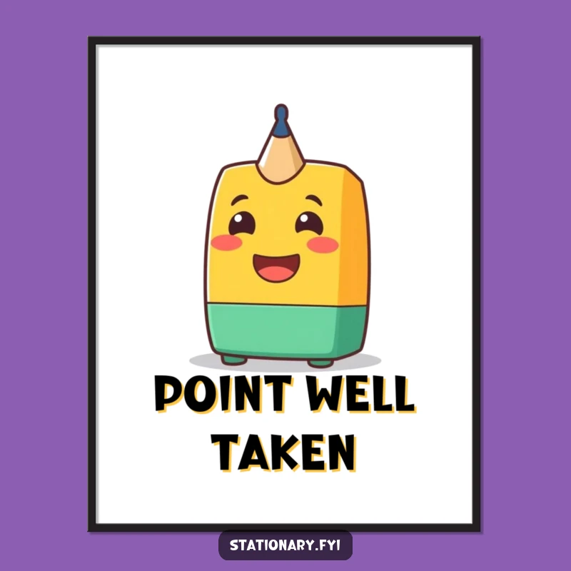 Funny Sharpener Grin Poster: Cheerful Art for a Hilarious Space