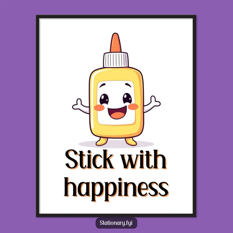 Funny Glue Wobble Poster: Sticky Art for a Hilarious Home