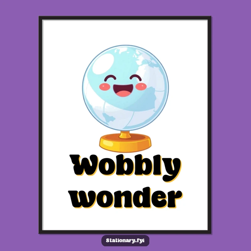 Wobbly Globe Energy Art Print: Fun World Humor for Your Walls.