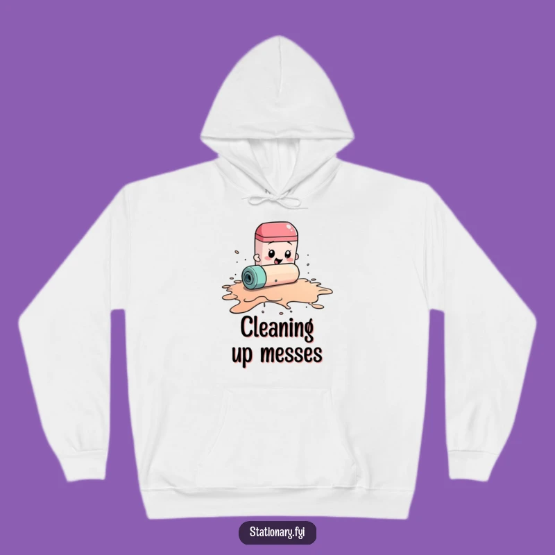 Funny Eraser Cleaning Ink Spill Hoodie, Cozy Comfort and Hilarious Style