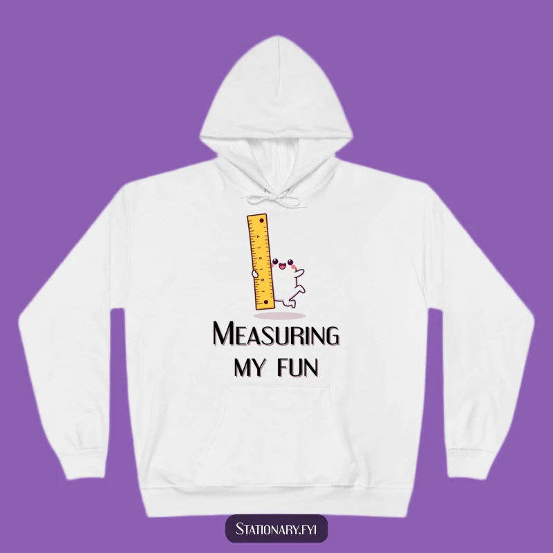 Cozy Funny Kawaii Ruler Hoodie - Cartwheeling Comfort Gift
