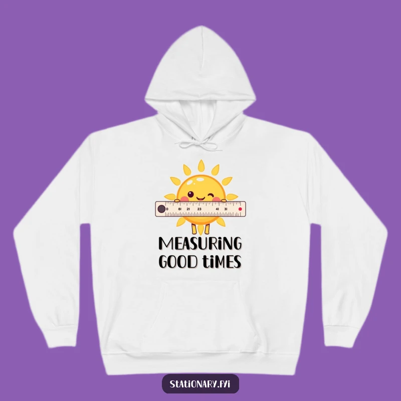 Cozy Funny Kawaii Ruler Sun Hoodie - Warmth and Sunshine Included!