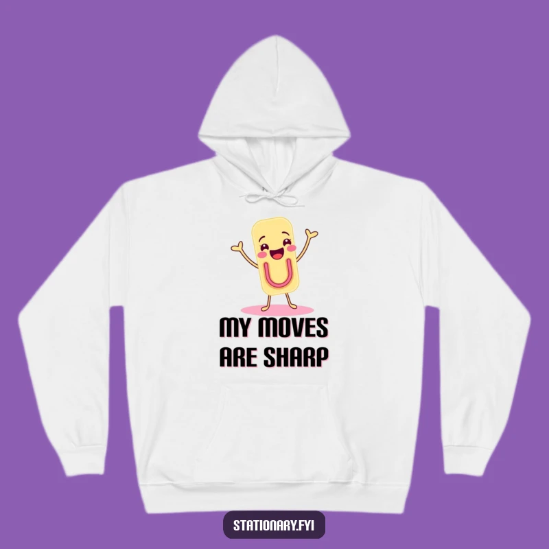 Cozy Funny Paper Clip Shimmy Hoodie - Warm & Joyful Vibes