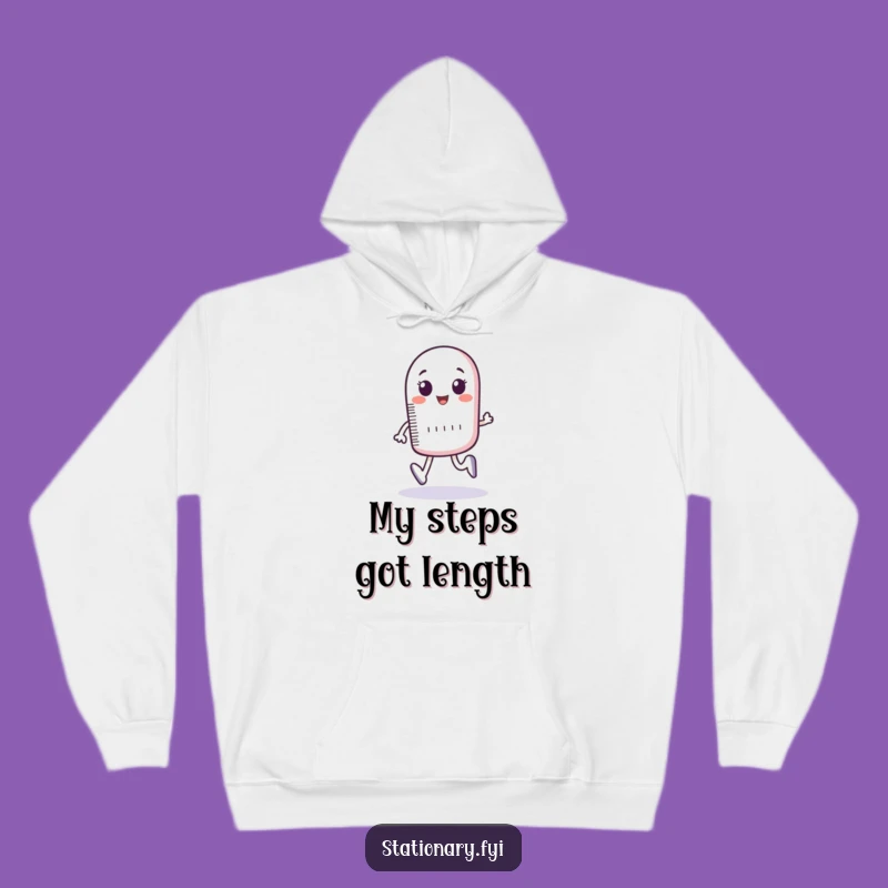 Cozy Funny Ruler Step Hoodie - Warm & Precise Humor Gift