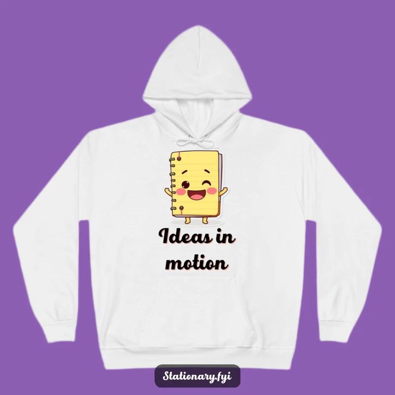 Cozy Funny Wobbly Notebook Hoodie - Big Smile Warmth & Humor Gift