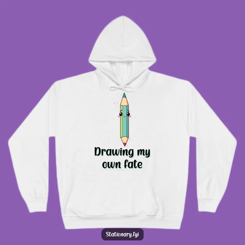 Funny Bewildered Pencil Drawing Itself Hoodie, Cozy and Hilarious Comfort
