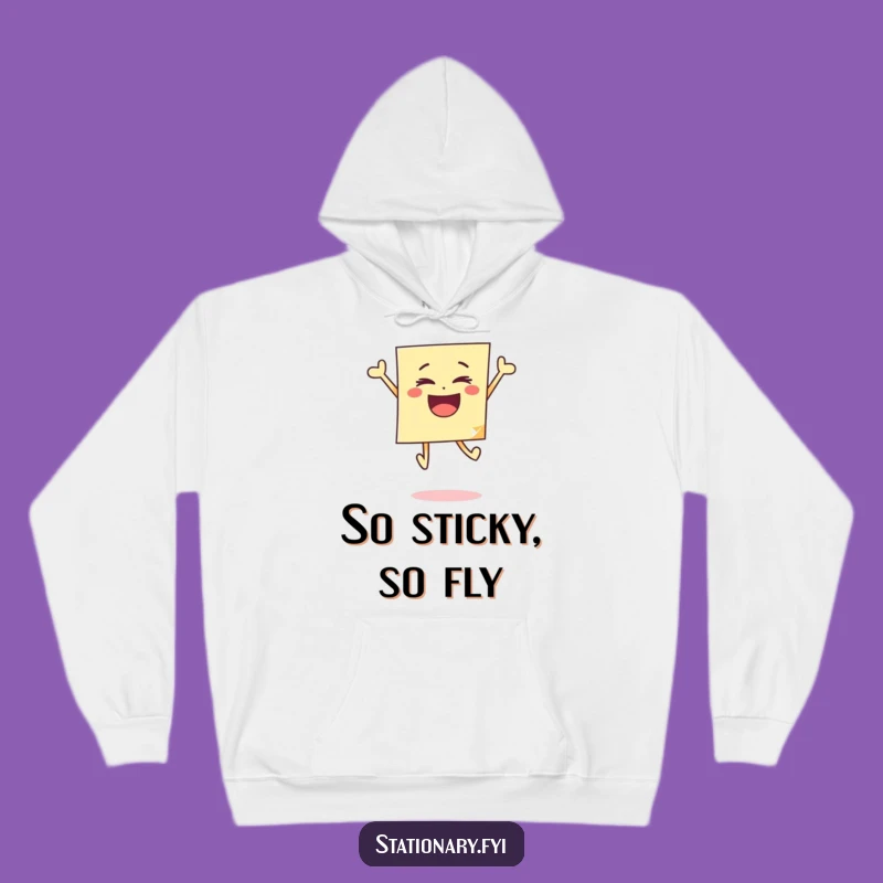 Funny Bouncing Sticky Note Hoodie Cozy Comfort Meets Hilarious Joyful Design