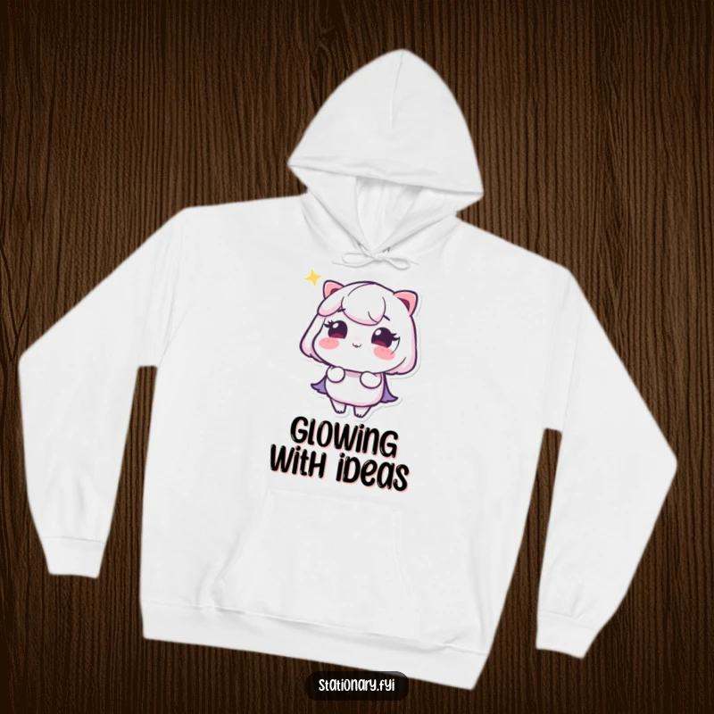 Funny hoodie featuring a winking highlighter drawing a luminous, glowing line, perfect for radiating positivity.