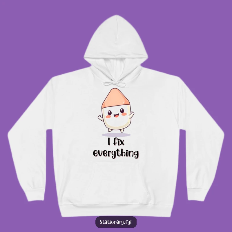 Funny Kawaii Eraser Hoodie: Cozy Bounces and Happy Vibes, Warm & Fun Gift