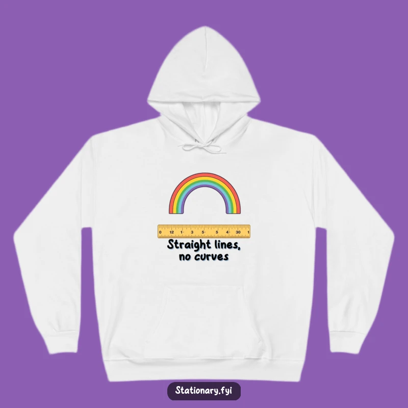 Funny Ruler Hoodie: Stay Creative with this Rainbow Measuring Design