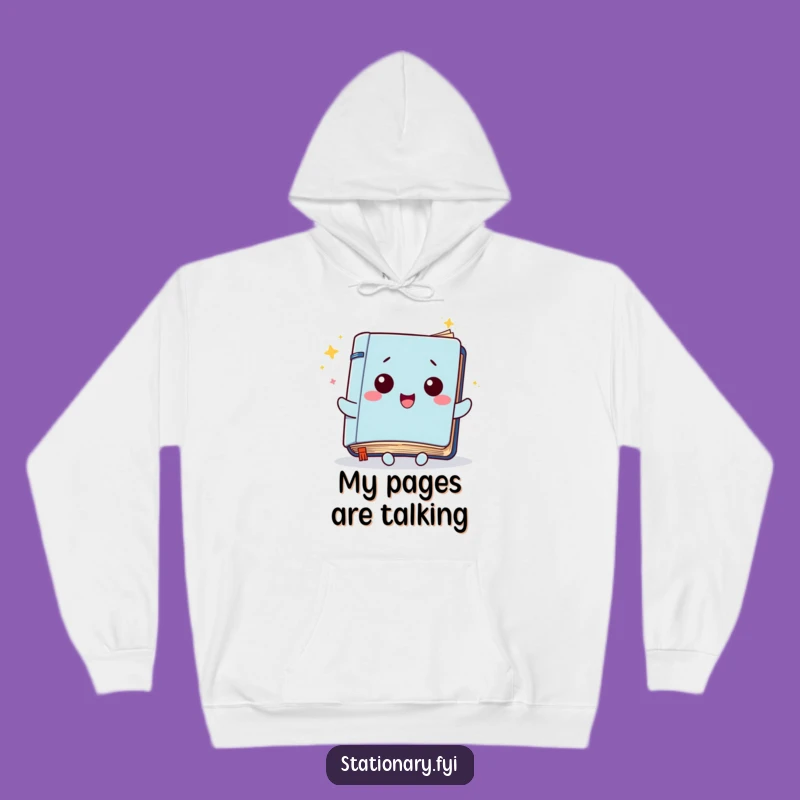 Funny Kawaii Notebook Hoodie: Cozy Pages and Happy Vibes, Warm & Creative Gift