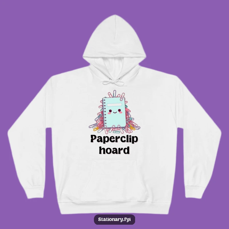 Funny Hoodie: Cozy Up with Tiny Notebook's Paperclip Struggle - The Ultimate Humor Gift!
