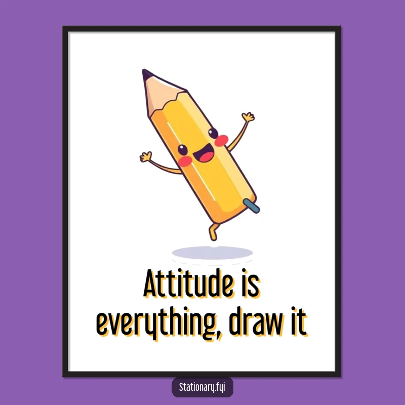 Free Printable Funny Pencil Cartwheel Wall Art - Hilarious Downloadable Decor