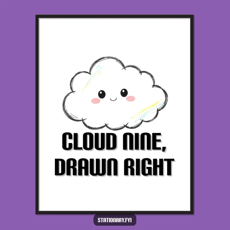 Free Printable Crayon Cloud Art: Whimsical Downloadable Decor for Creative Spaces
