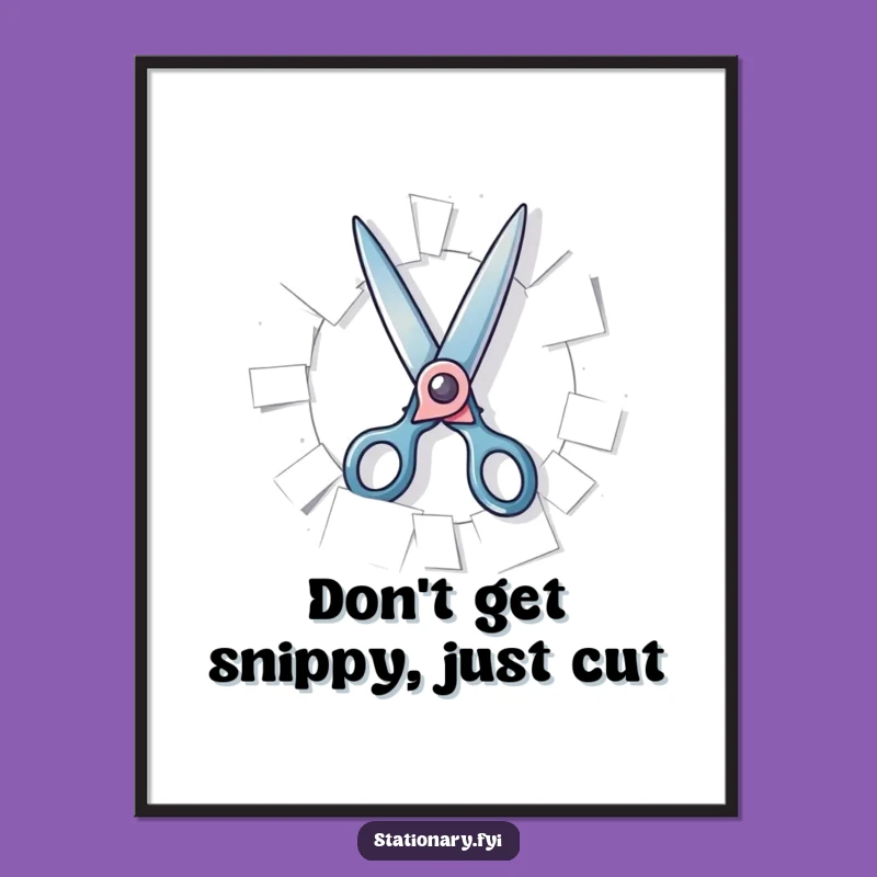 Free Printable Wall Art: Playful Scissors - Funny Downloadable Decor