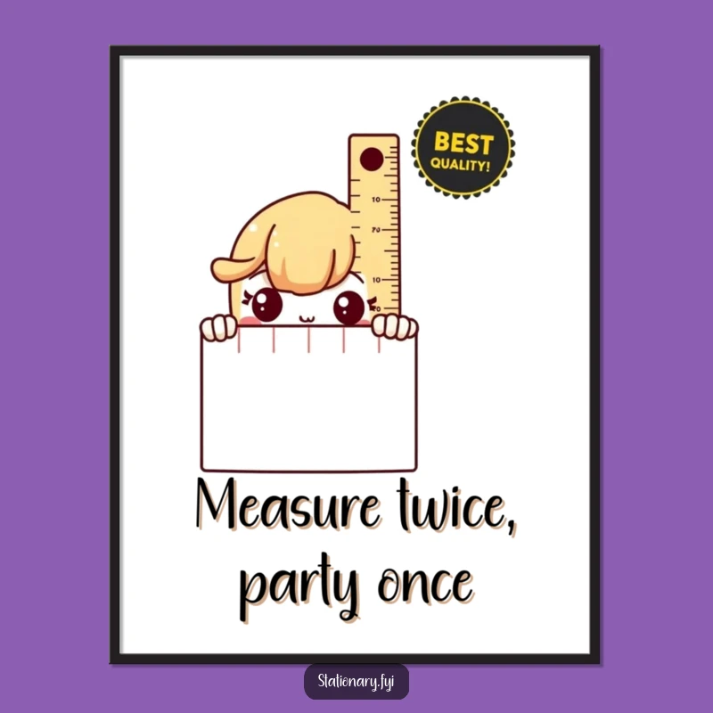 Free Printable Funny Shy Ruler Wall Art - Sweet Downloadable Decor