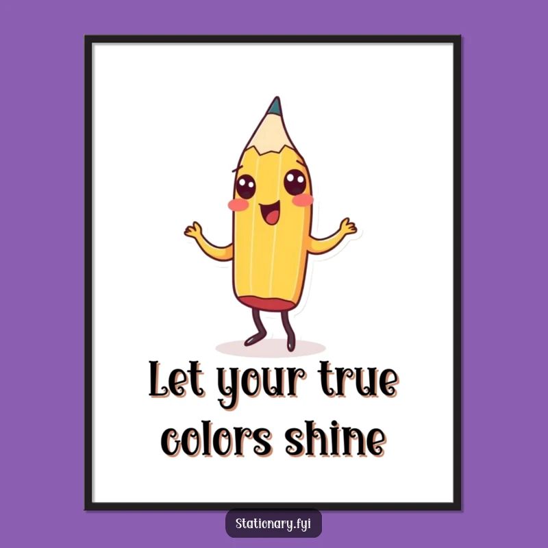 Free Printable Wall Art: Cheerful Pencil Jigging - Funny Downloadable Decor