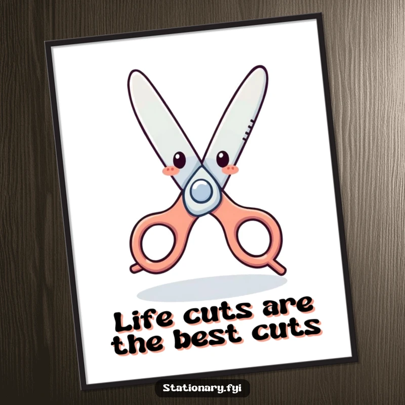 Funny Free Printable Wall Art: A pair of scissors caught mid-silly dance, adding a touch of playful humor to any room.