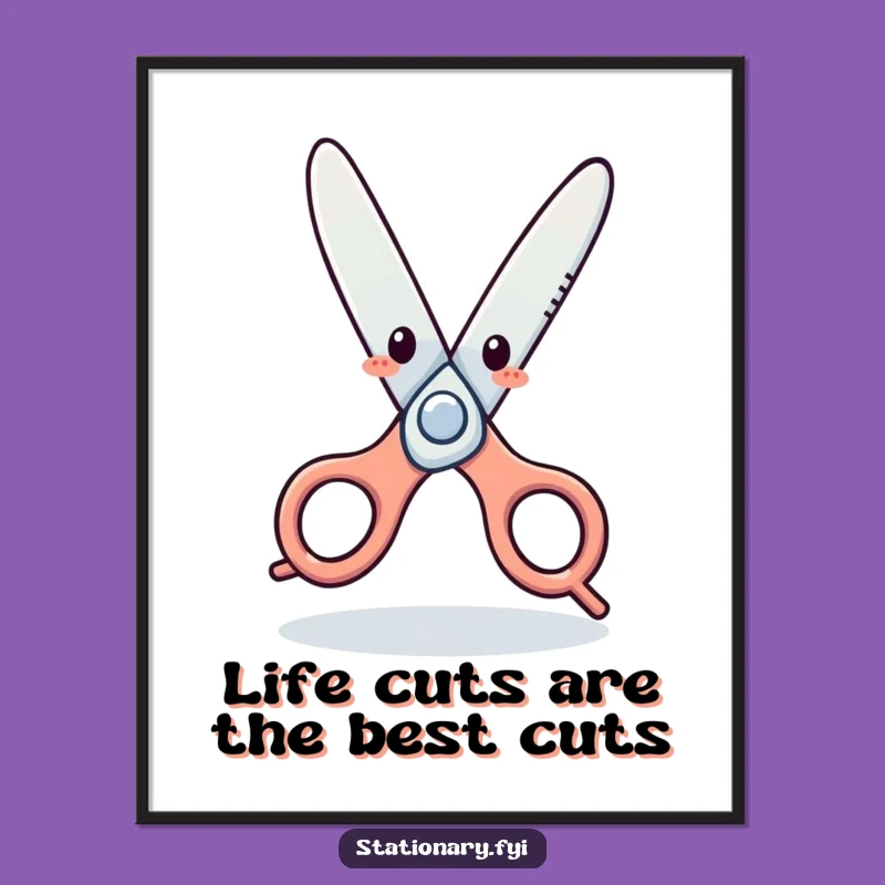Free Printable Wall Art: Silly Dancing Scissors Humorous Downloadable Art for Walls