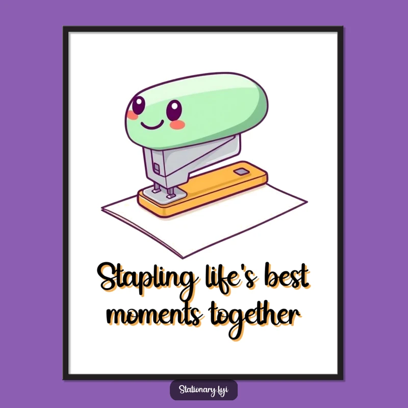 Free Printable Wall Art: Zippy Stapler's Dash - Funny Downloadable Art