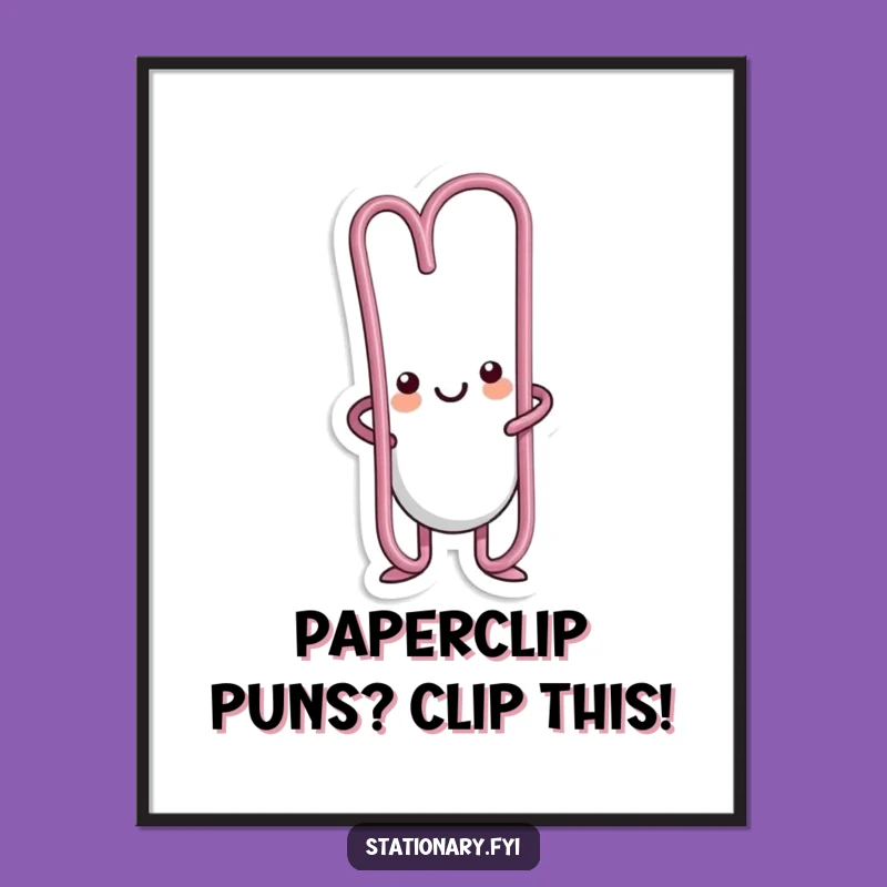 Funny Free Printable Wall Art: Kawaii Paperclip Bending Hilariously