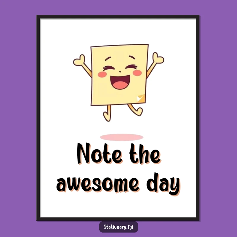 Free Printable Joyful Sticky Note Art: Funny Downloadable Decor for Instant Happiness