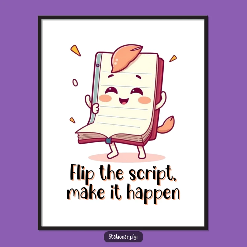 Notebook Page Flip Wall Art: Free Printable Funny Downloadable Decor