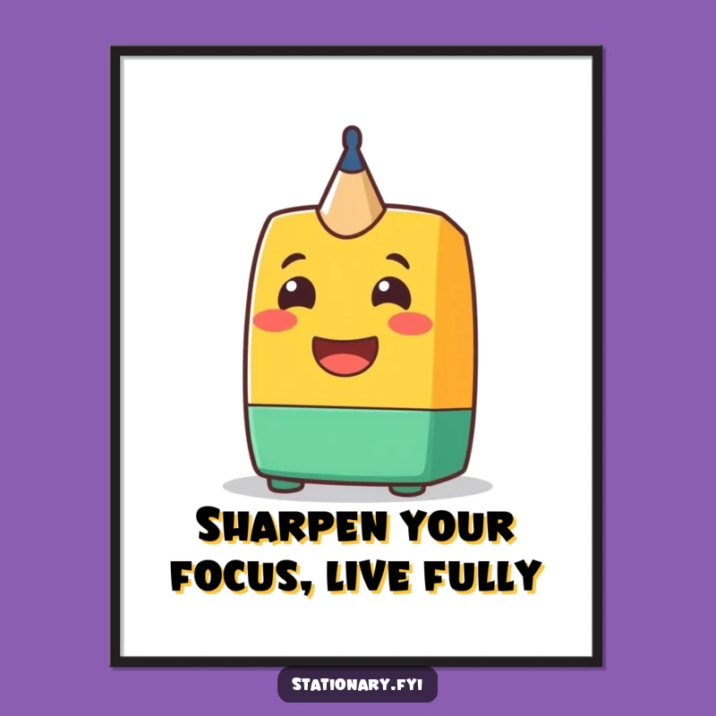 Free Printable Wall Art: Cheerful Sharpener Humorous Grinning Downloadable Art