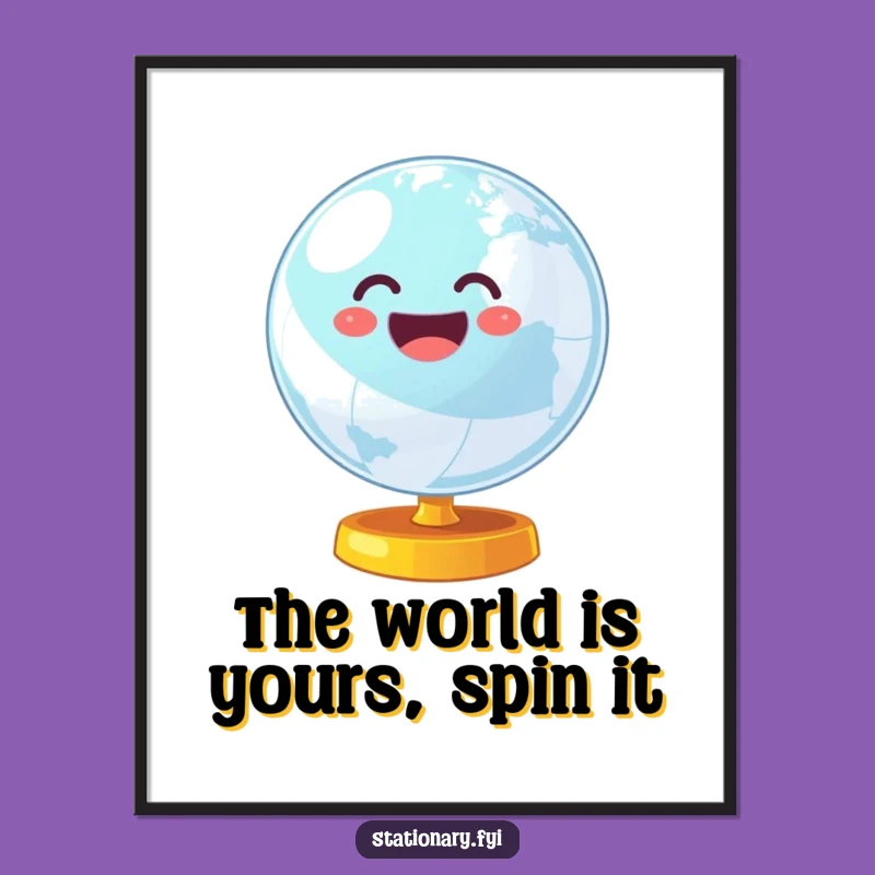 Funny Free Printable Wall Art: Wobbly Globe Energy, Quirky Downloadable Decor!