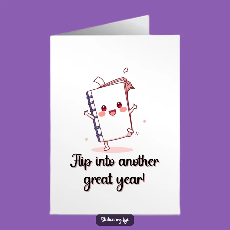 Free Printable Kawaii Notebook Birthday Card - Funny Cartwheel Downloadable Gift
