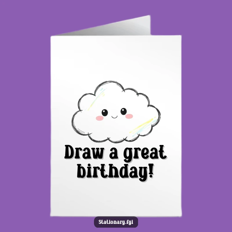 Free Printable Crayon Birthday Card: Artistic & Funny Downloadable Gift for Dreamers