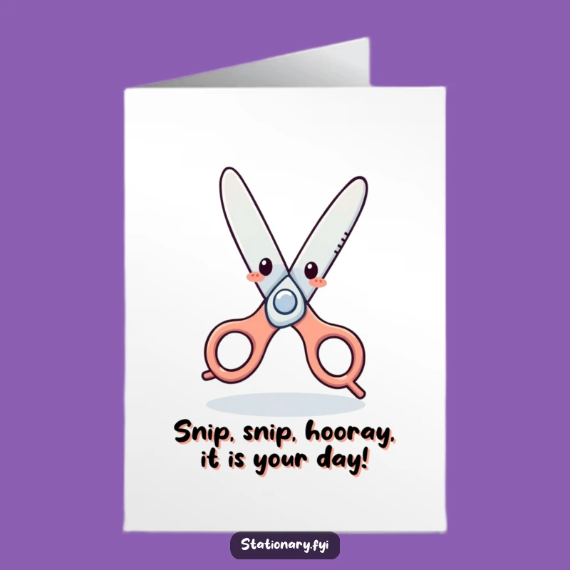 Free Printable Funny Birthday Card: Dancing Scissors Hilarious DIY Downloadable Gift