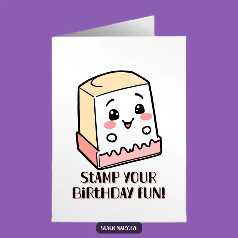 Free Printable Funny Stamp Birthday Card: Perfectly Imperfect Laughs Downloadable Gift