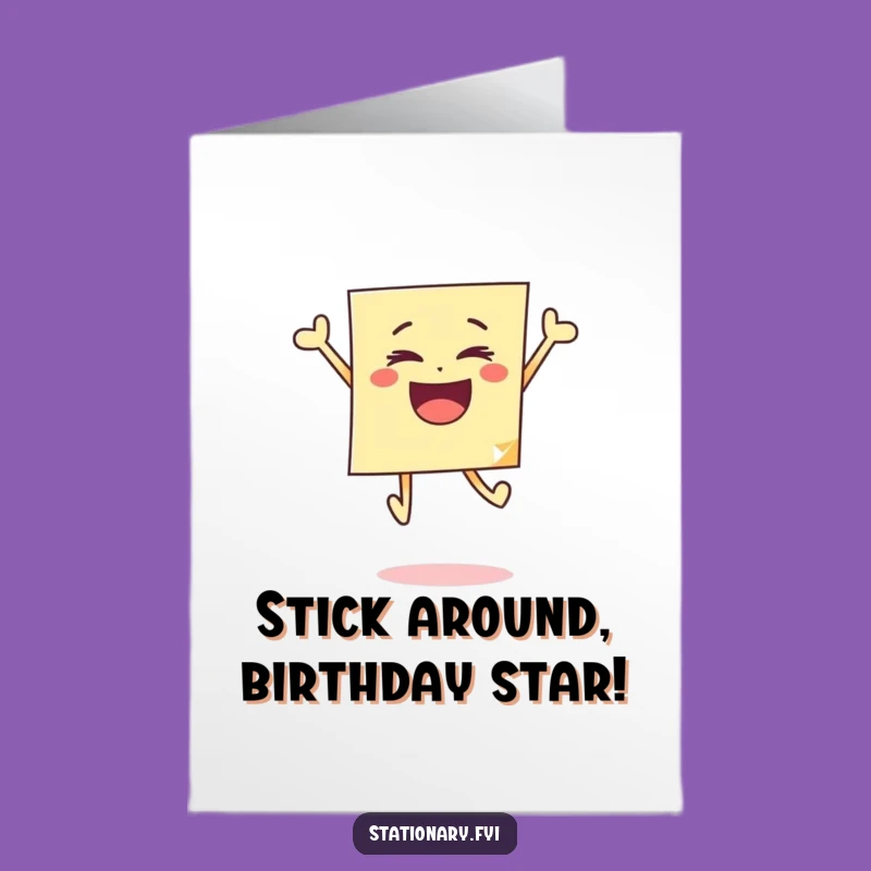 Free Printable Joyful Sticky Note Birthday Card: Funny Downloadable Gift for Instant Smiles