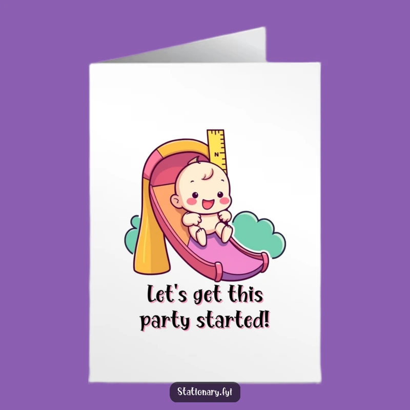 Free Printable Ruler Birthday Card: Funny Playful Slide Downloadable Gift
