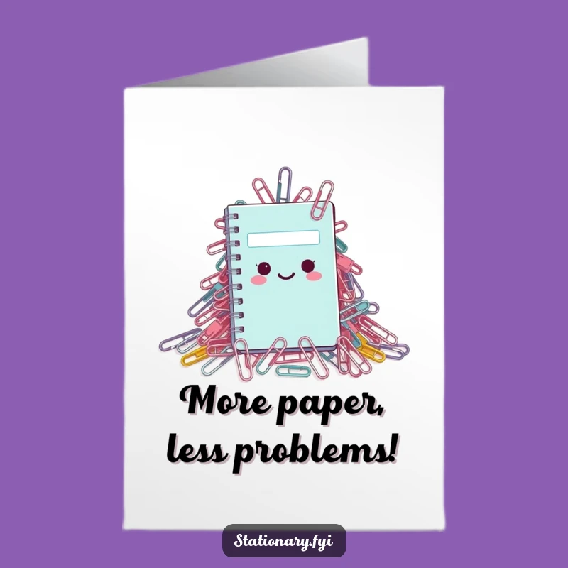 Funny Free Printable Notebook Birthday Card: Hilarious Office Humor Downloadable Greeting