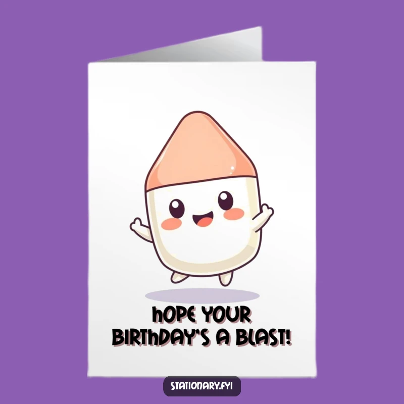 Free Printable Birthday Card: Bouncy Eraser Pal for a Fun, Funny DIY Celebration