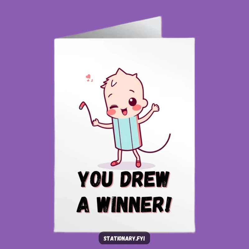 Free Printable Congrats Card: Energetic Pencil for a Playful, Funny Downloadable Message