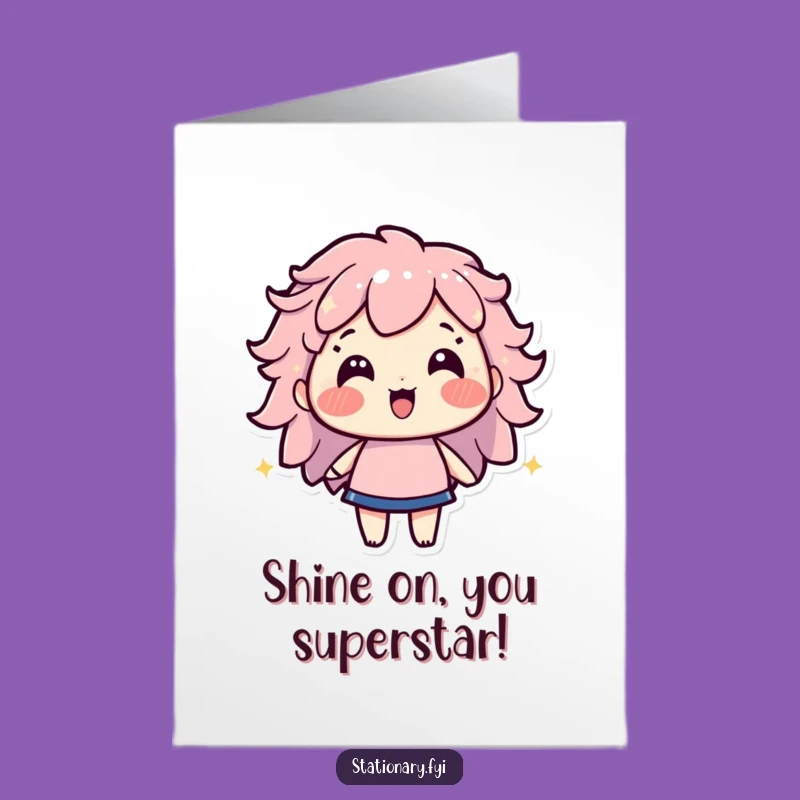 Free Printable Congrats Card: Funny Highlighter Character Celebrating Your Achievement Gift