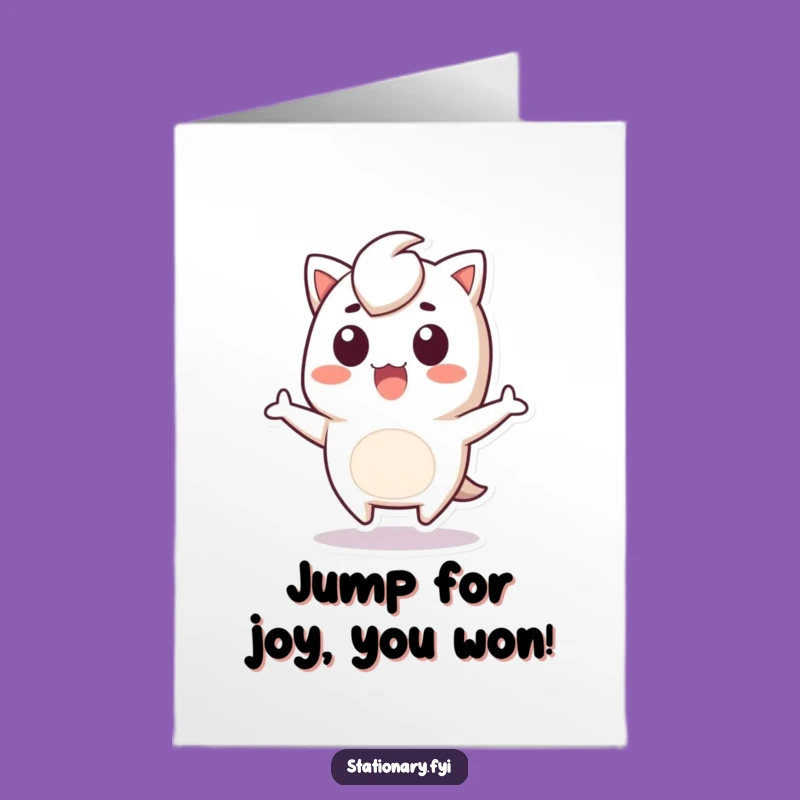 Free Printable Congrats Card: Jumping Staple Remover - Funny Downloadable Shock!